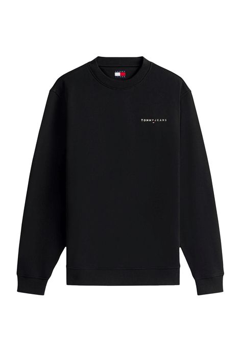 Felpa Tommy Hilfiger Reg Linear Girocollo Nero Uomo TOMMY HILFIGER | Felpe | DM0DM20249-BDS